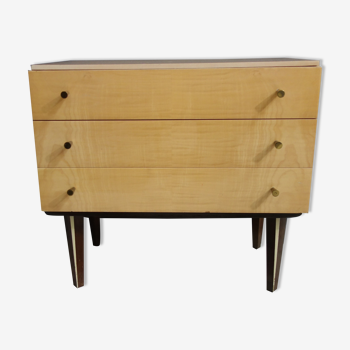 Chest of drawers blond wood 1960s
