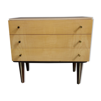 Chest of drawers blond wood 1960s