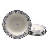 6 Hollow plates stamped "Barton-Made in England"