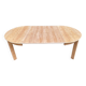 Scandinavian round extendable dining table stripped in raw oak 1980
