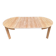 Scandinavian round extendable dining table stripped in raw oak 1980