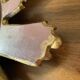 Vintage sun mirror in 60s/70s gold resin
