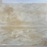 HSP painting "Varangeville Beach" by Roger ROZET (1915-2001) Normandy