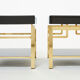 Pair of brass lacquer sofa pieces Guy Lefevre House Jansen 1970