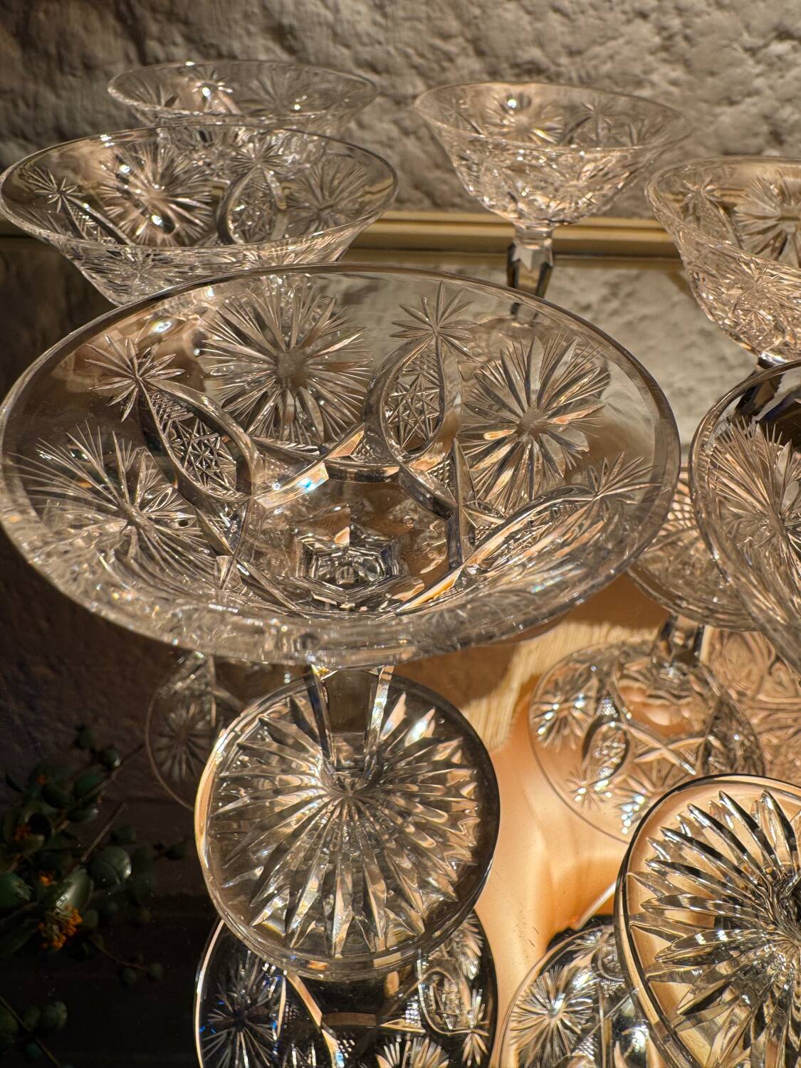 Verres à liqueur cristal du Creusot anciens