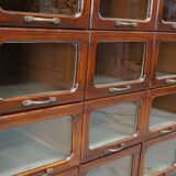 English Haberdashery Shop Cabinet with Glass Fronted Drawers, Circa 1930s