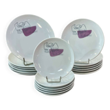 18-piece dinner service by Le Corbusier designed for Prunier restaurants