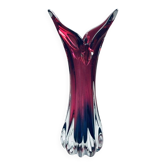 Czech Crystal Art Glass Beak Vase by Jozef Hospodka for Chribska Glassworks, 1950s