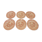 Lot de 6 assiettes plates anciennes décor English
