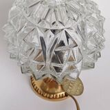 Glass globe table lamp