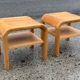 Mid-century Danish Brutalist bedside tables by Villy Nørgaard, 1984, set of 2