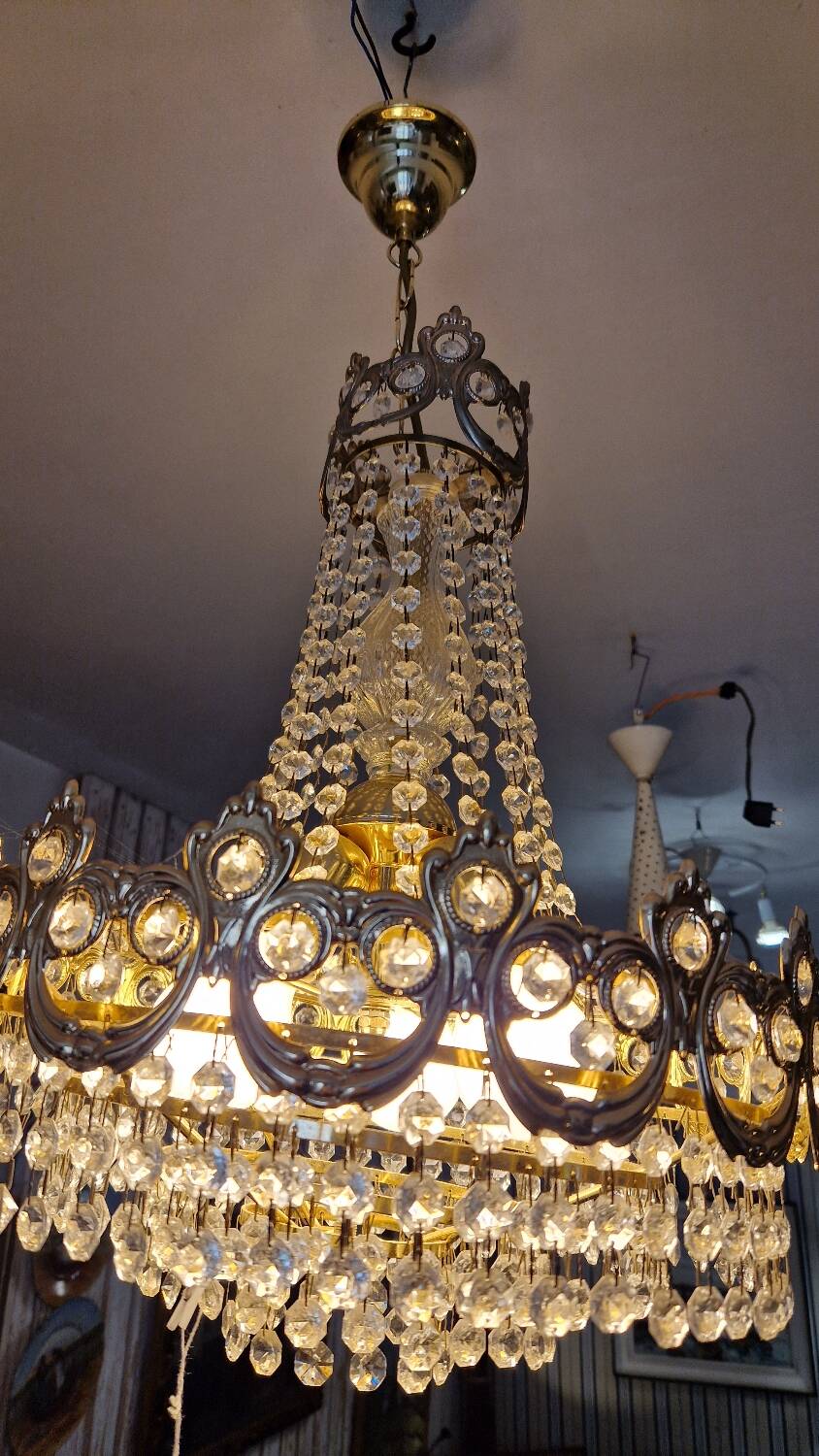 Lustre à pampilles vintage