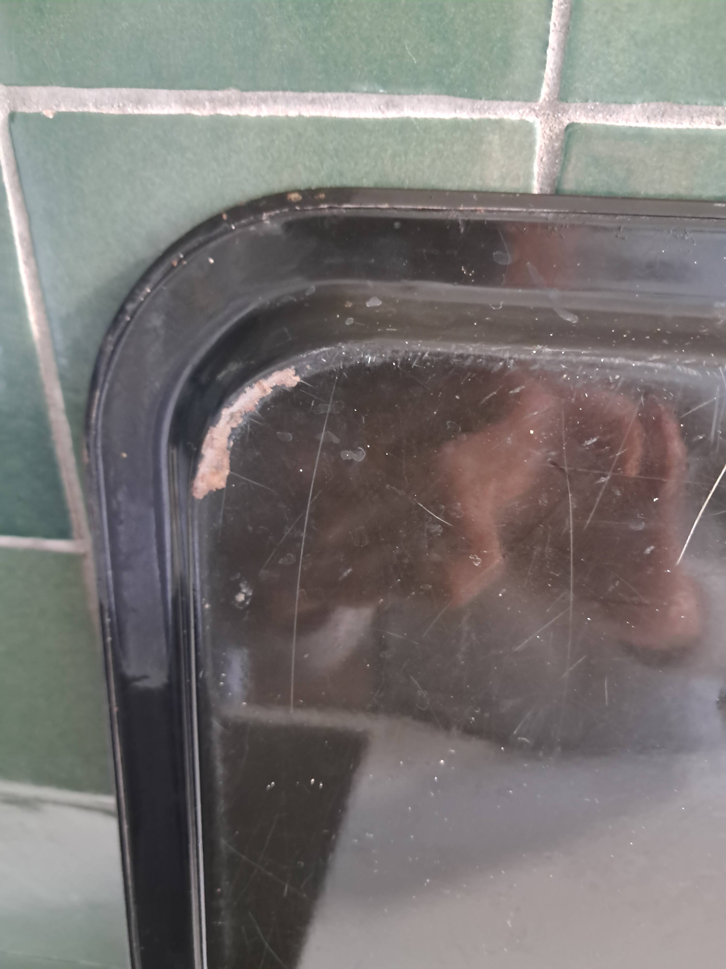 Painted sheet metal tray