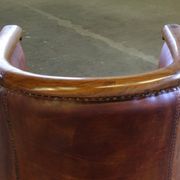 Vintage pair of 20th century Danish Leather Chairs, ca. 1930s