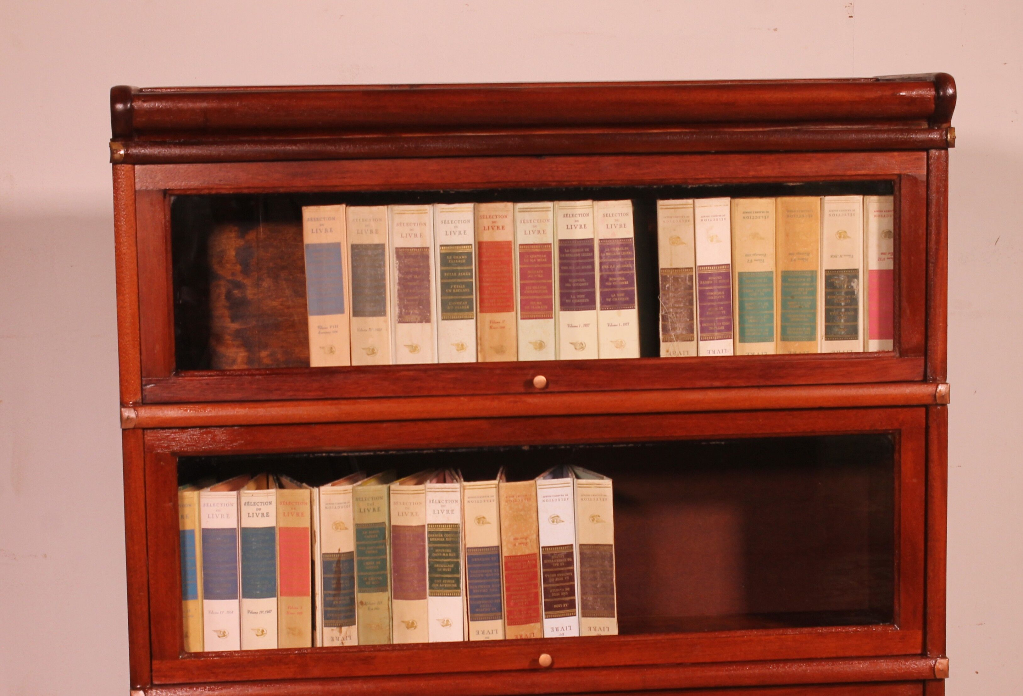 Bibliothèque Globe Wernicke en acajou avec 3 éléments