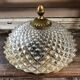 Old Wall Lamp Molded Glass + Support Gilded Metal Vintage