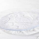 Set of 4 Kosta Boda Tropic Glass Dessert Plates, Scandinavian Fruit Design