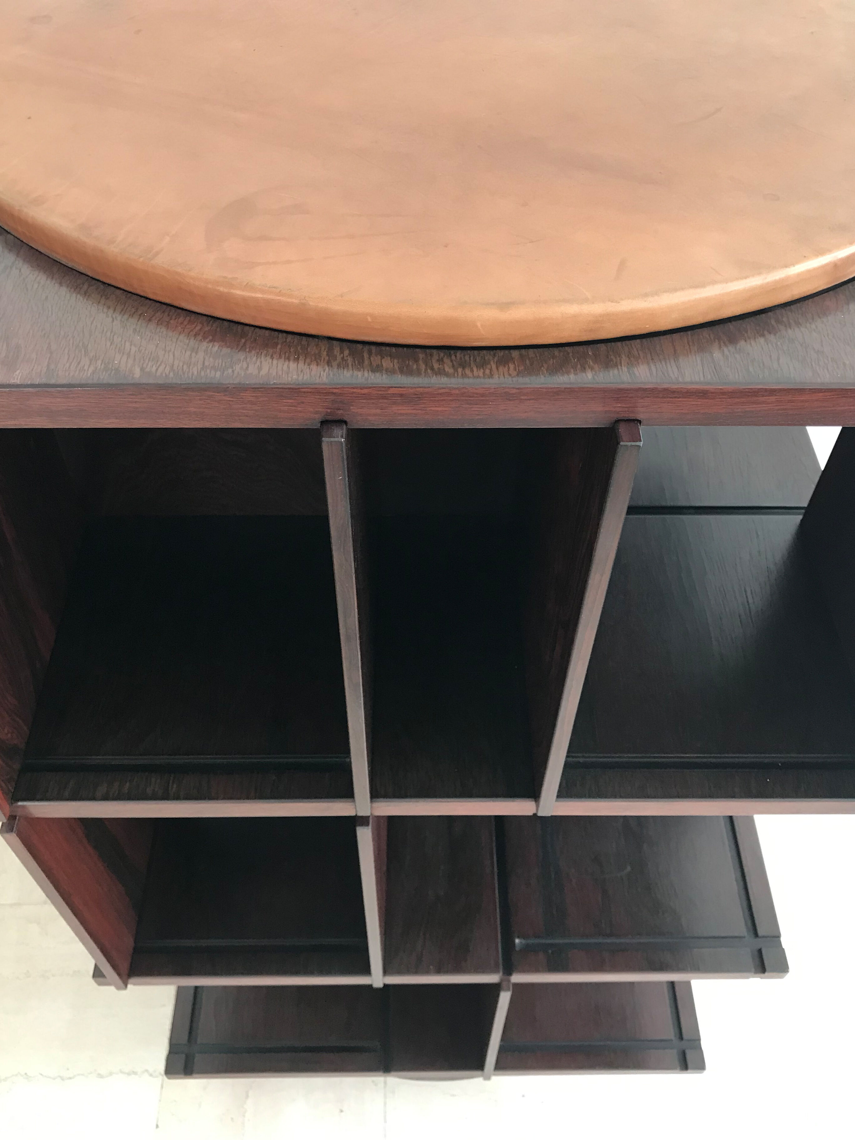 Gianfranco Frattini for Bernini swivel bookcase model 823 , Italy 1963