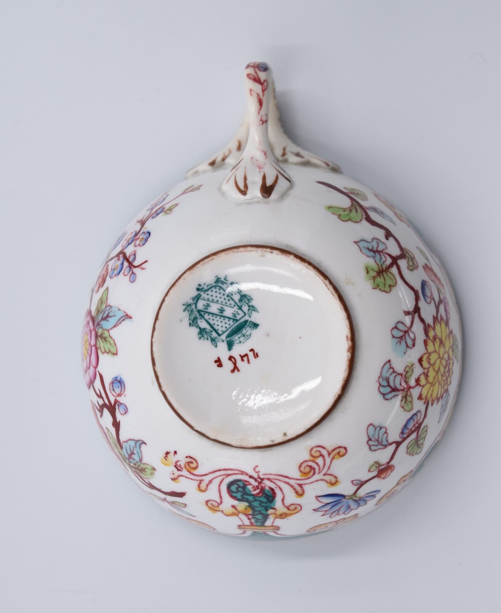 Cup and under cup Sarreguemines décor Minton n°248