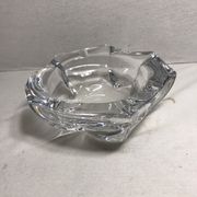 Former grand model Daum crystal ashtray signed France vintage