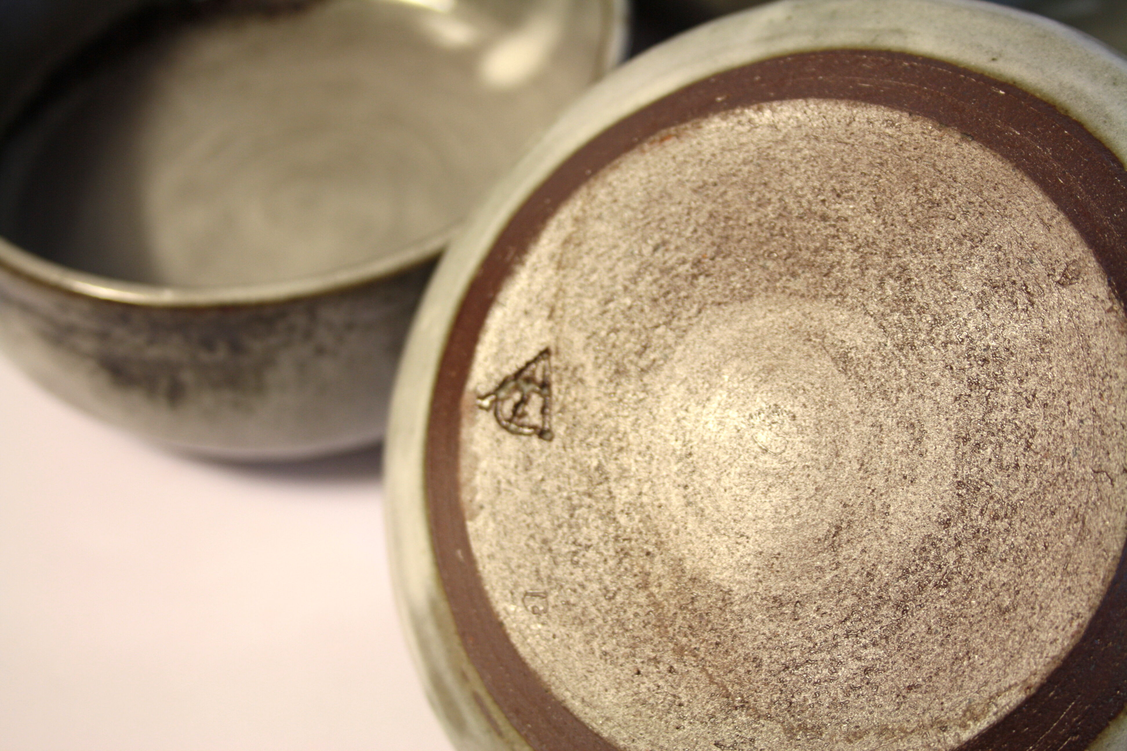 Lot of 6 enamelled stoneware bowls - 70s