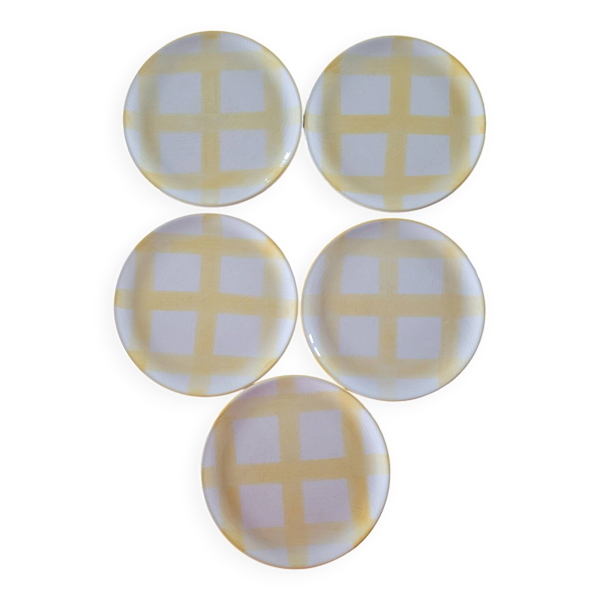 5 assiettes à dessert Matous vintage