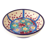 Enamelled cloisonné bowl Art Deco from Longwy, France with daisies, 1930.
