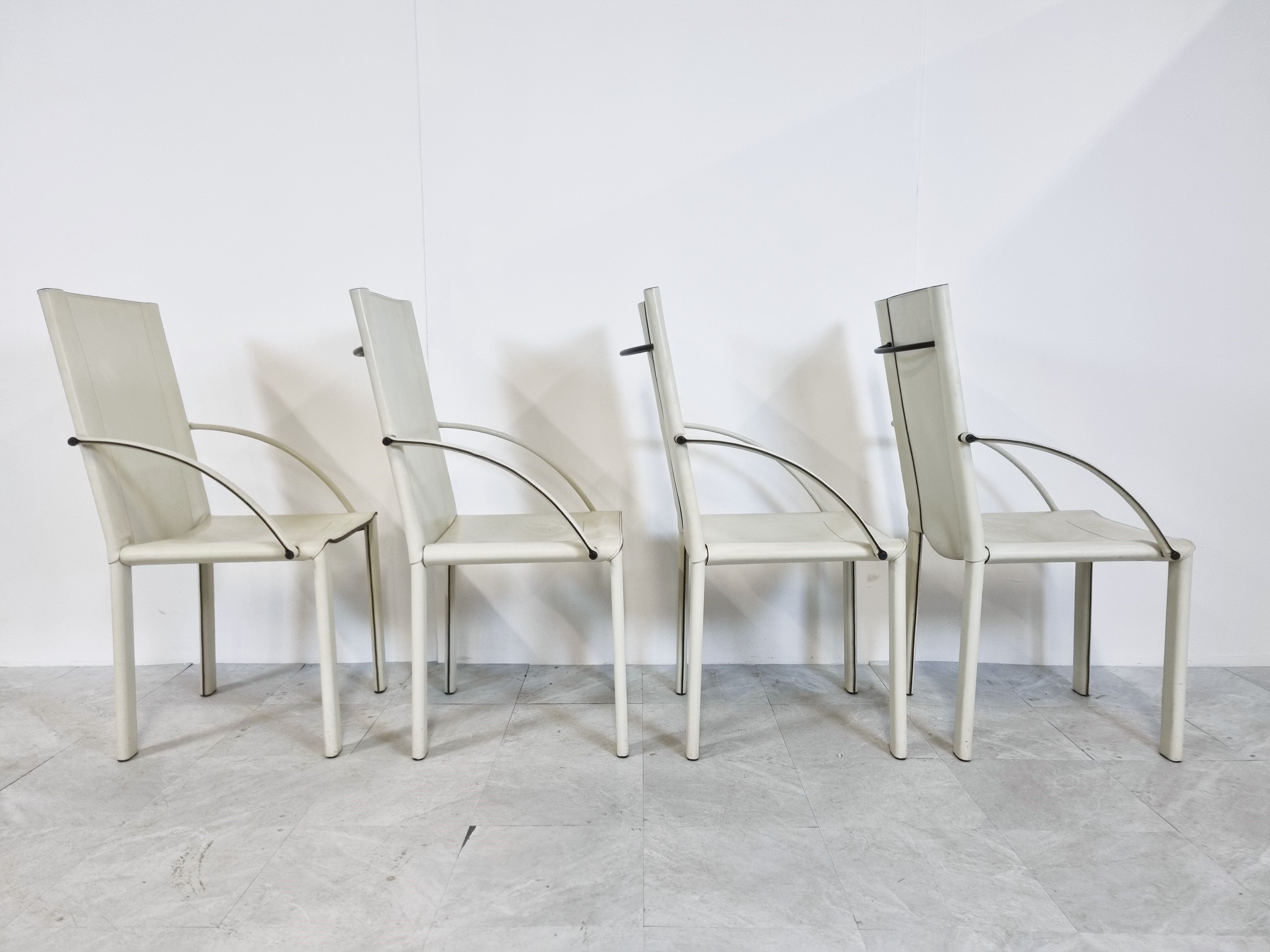Carlo bartoli dining chairs for matteo grassi, 1980s