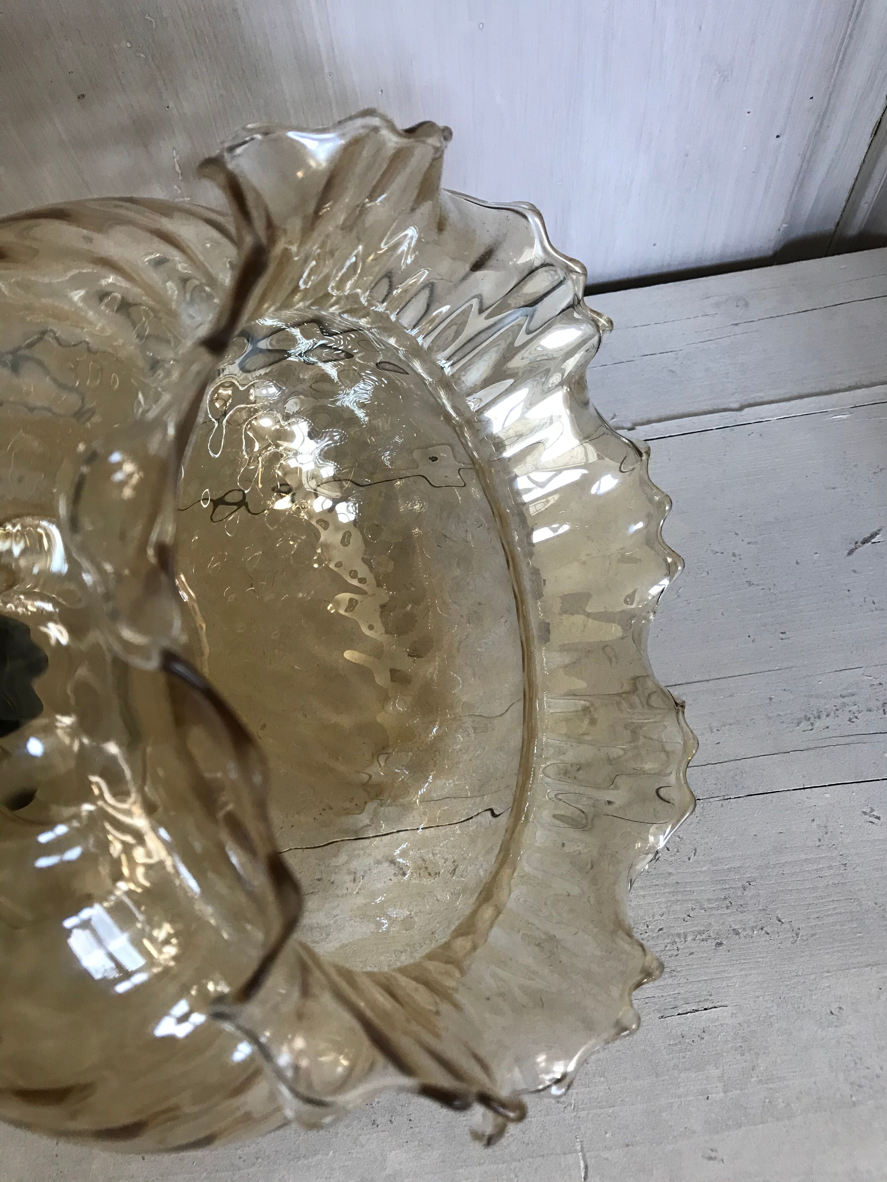 Vintage amber glass hanging