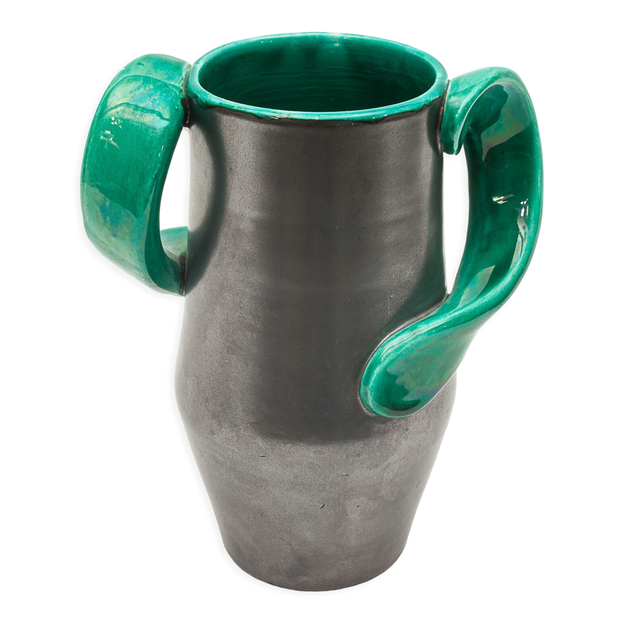 Green and anthracite vase, 1960