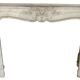 Louis XV style fireplace in white Carrara marble 19th century