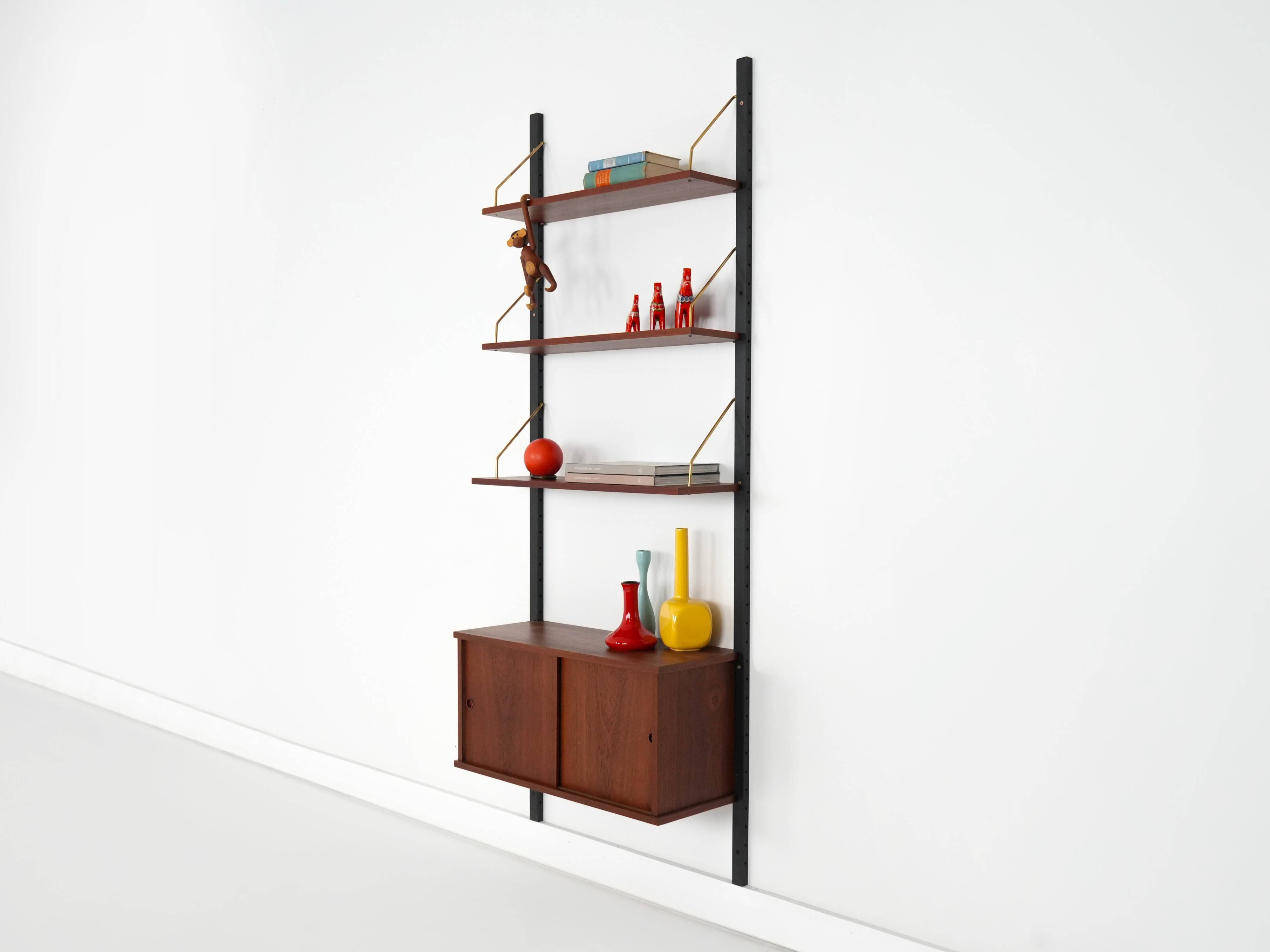 Teak shelving unit, Danish design, 1960s, production: Denmark