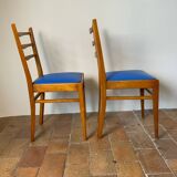 Paire de chaises en hêtre, 1960