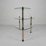 Etagere with 3 glass plates, kidney shape, 1950s