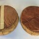 Pair of moroccan leather beanbags beautiful patina patina 1900