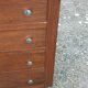 Vintage chest of drawers from the 50s in solid oak legs compass 4 drawers