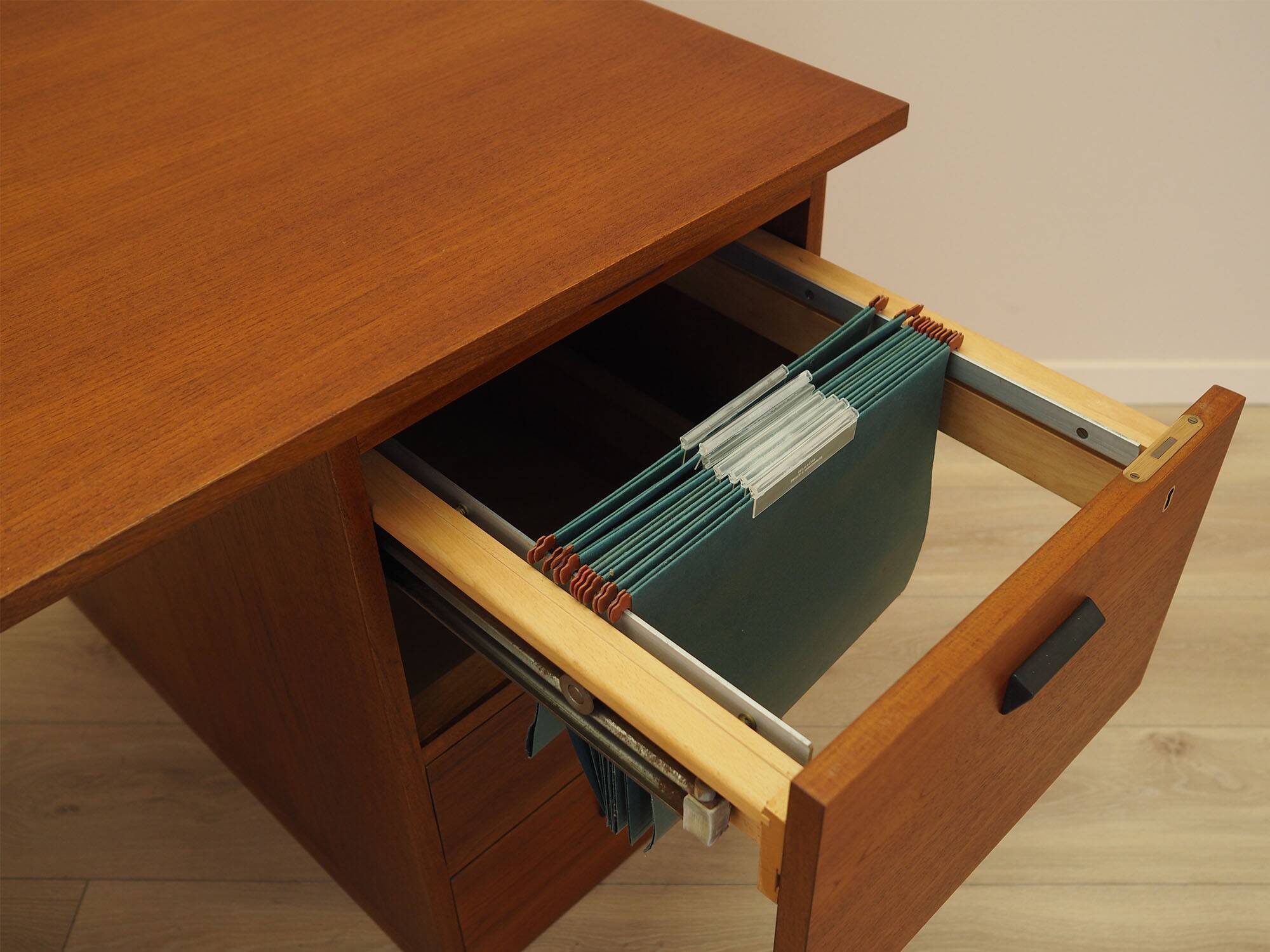 Teak desk, Danish design, 1970s, manufactured by Bornholm Møbelfabrik