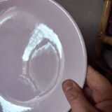 6 pink earthenware plates by Niderwiller