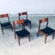 Mid-Century Scandinavian Modern Teak Dining Chairs, Set of 4