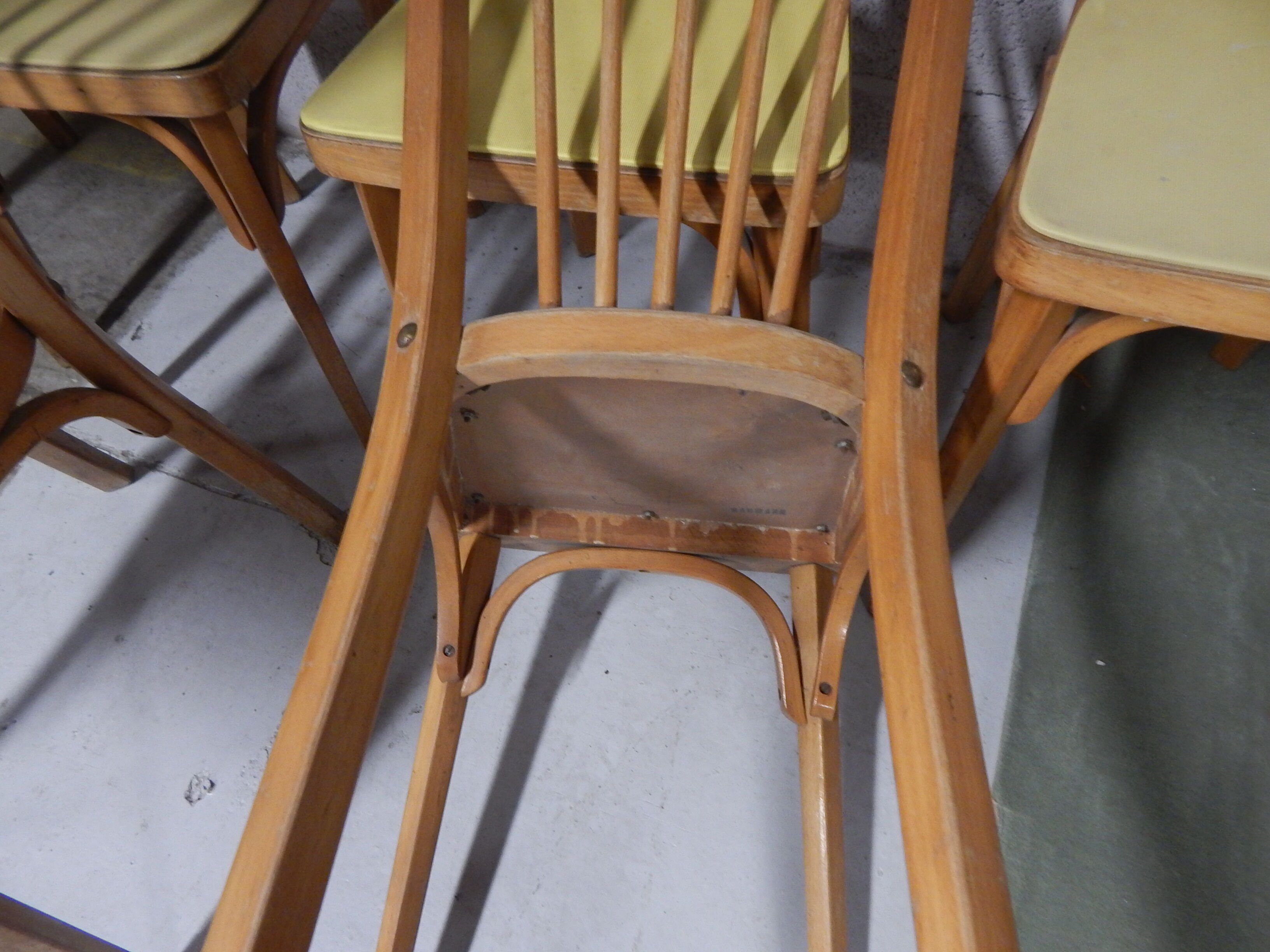 Set of 6 Baumann bistro chairs, 50/60's