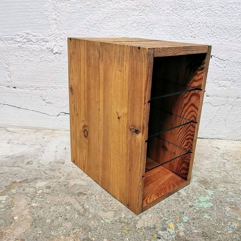 Wooden and glass shelf