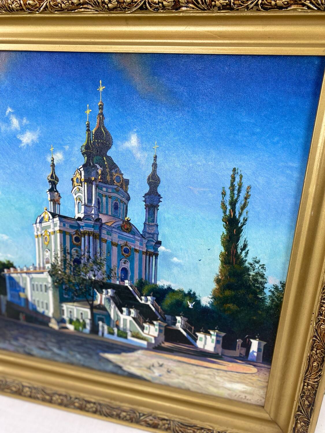 Painting St Andrew's Church in kyiv