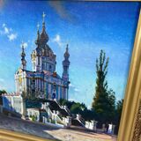 Painting St Andrew's Church in kyiv
