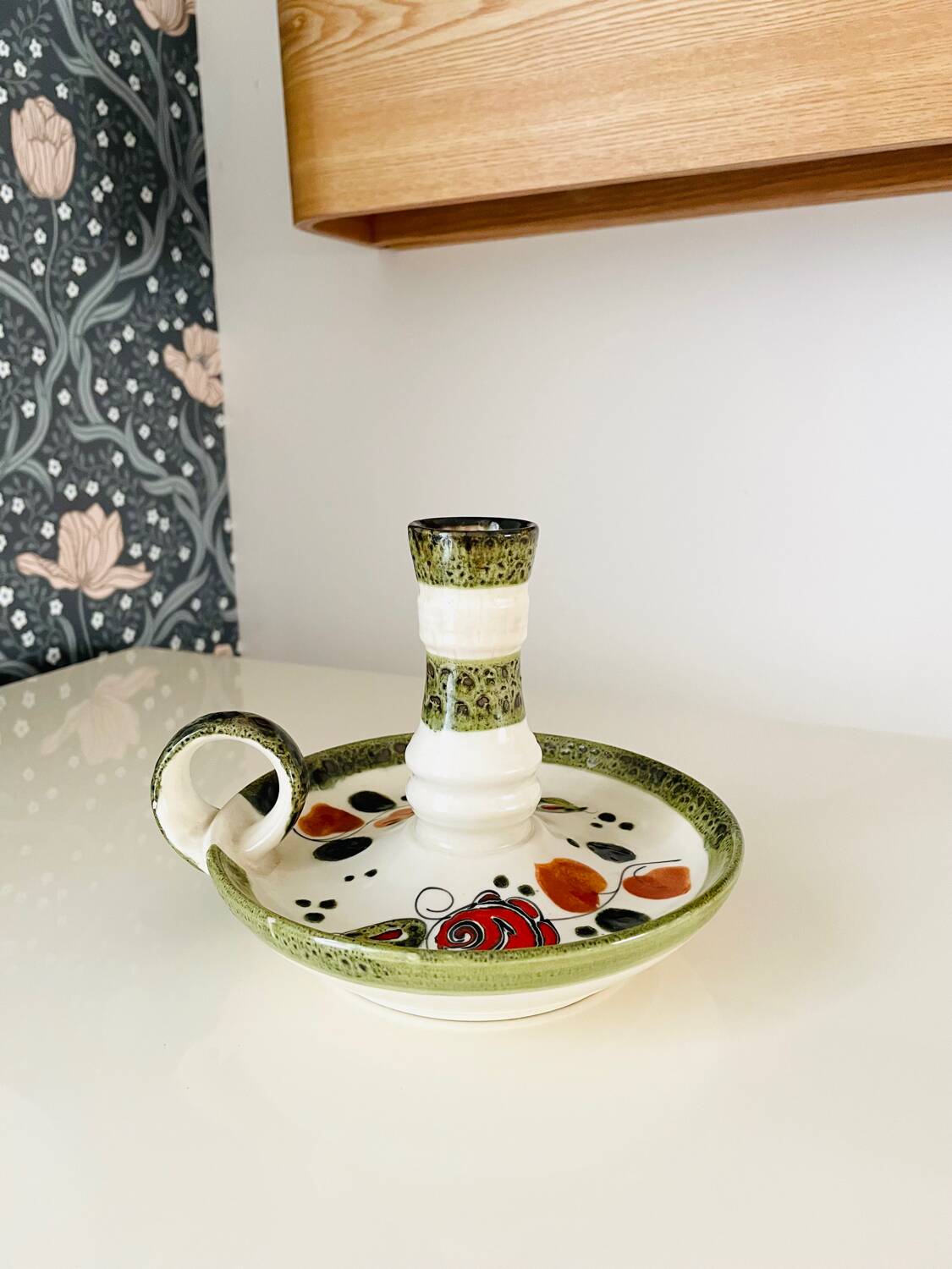 Ceramic cellar rat candle holder from the 70s