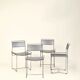 Perforated steel chairs