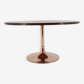 1960s Round Copper Coffee Table, Denmark