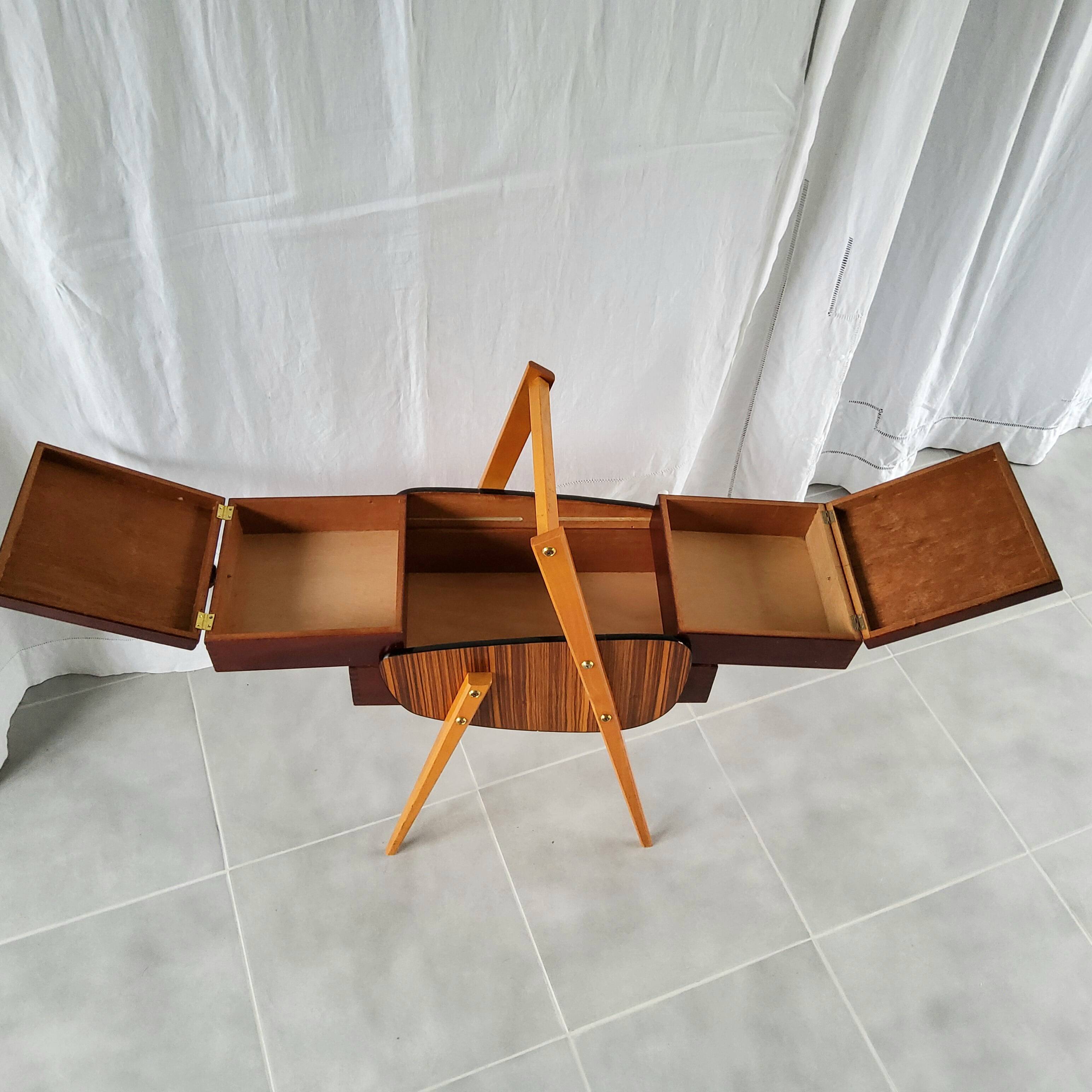 Scandinavian sewing box 50s/60s