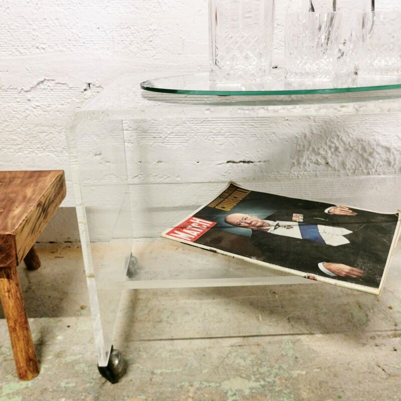 Vintage TV furniture in plexiglass
