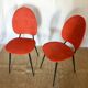 Paire de chaises vinyle années 60
