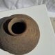 Small round ancient vase in engraved terracotta, Indonesian polychromy H10 D1